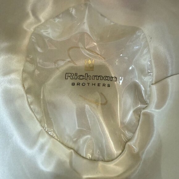 Richman Brothers Velour Fur Felt Hat Fedora Hat Men's Tan Vintage Gentleman - Picture 5 of 8